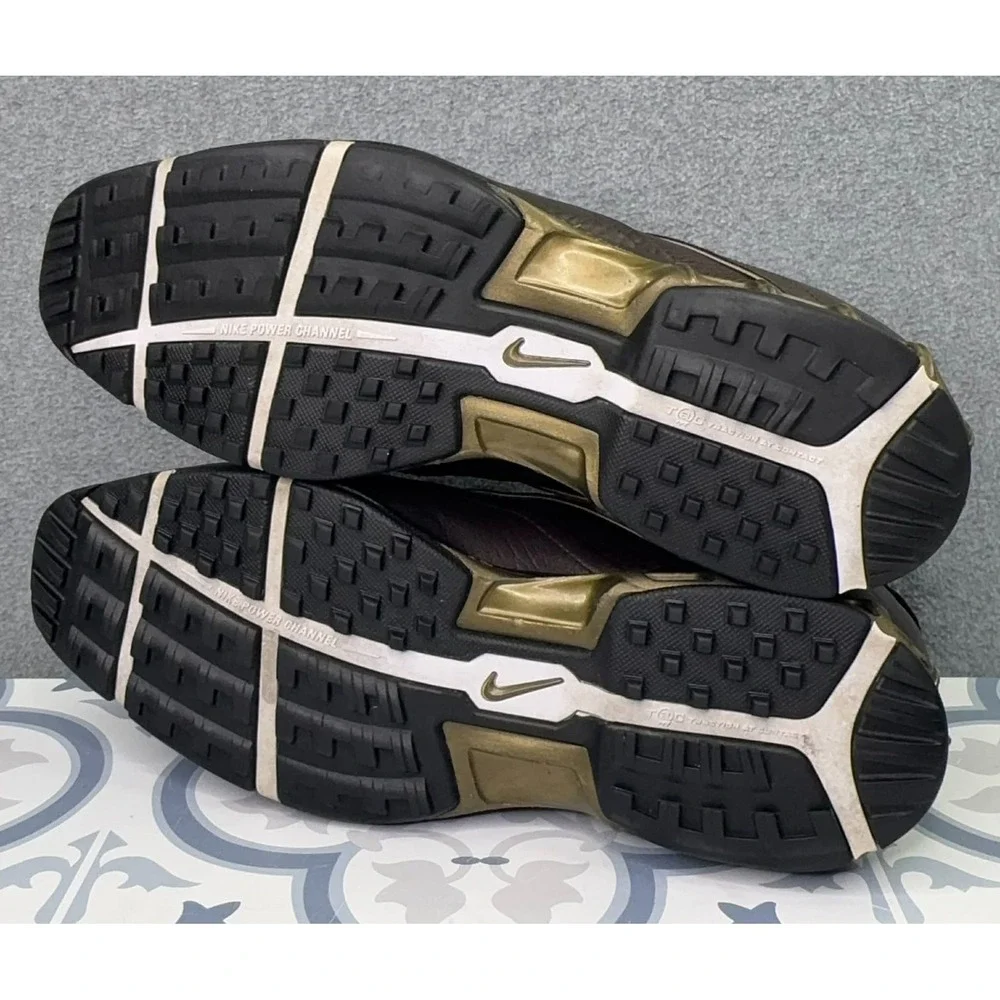 NIKE GOLF Zoom Air‎ Tour Premium Shoes Men's Size 10 379216-272 Brown Leather